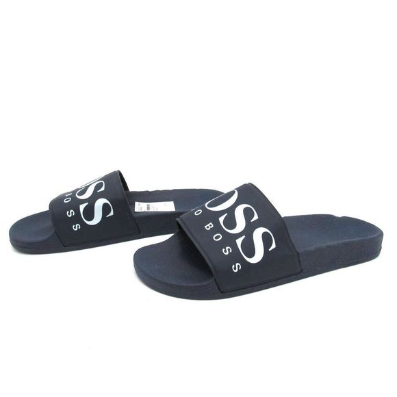 HUGO BOSS Solar Slides Navy Womens Sz 10 - Picture 4 of 7